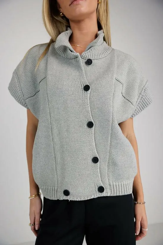 Bohme Sadie Knit Cardigan In Grey Grey Women Cardigans