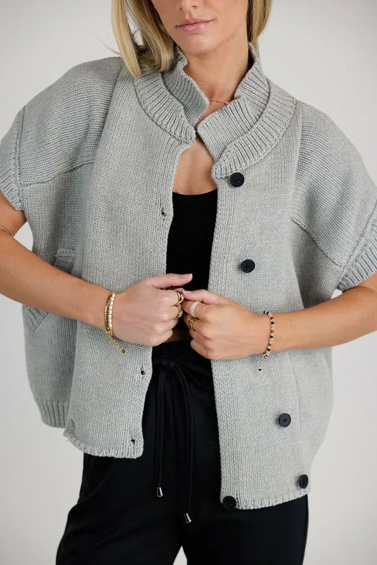 Bohme Sadie Knit Cardigan In Grey Grey Women Cardigans