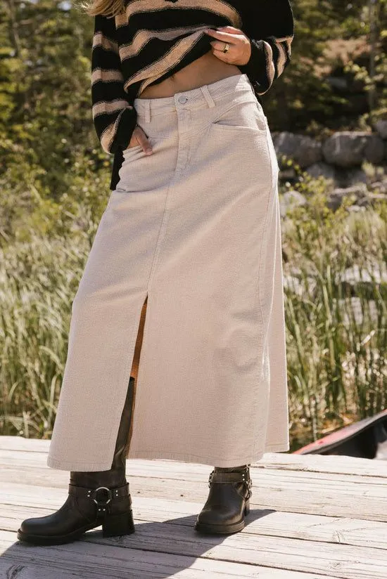 Bohme Sambria Corduroy Skirt In Khaki Khaki Women Skirts