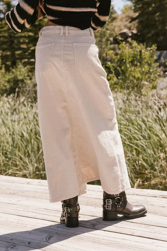 Bohme Sambria Corduroy Skirt In Khaki Khaki Women Skirts