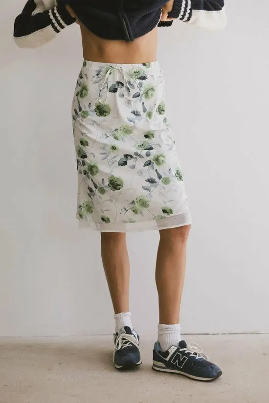 Bohme Skylar Knee Length Skirt Green Women Skirts