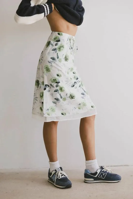 Bohme Skylar Knee Length Skirt Green Women Skirts