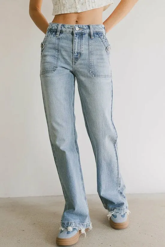 Bohme Skylee Wide Leg Jeans Medium Wash Women All Bottoms