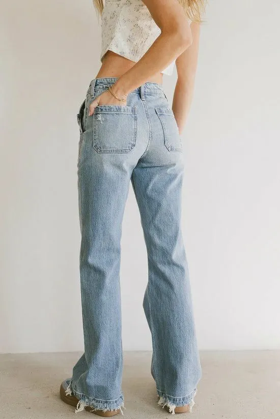 Bohme Skylee Wide Leg Jeans Medium Wash Women All Bottoms