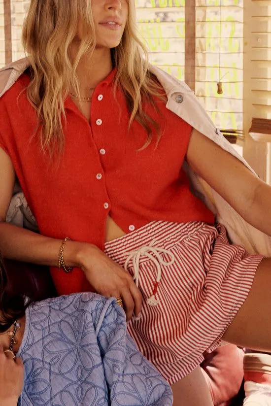 Bohme Sloane Striped Skort In Red Red Women Shorts