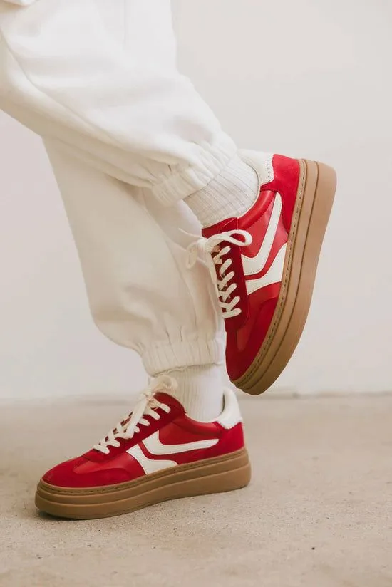 Bohme Steve Madden Dodge Platform Sneakers In Red Red Women Shoes