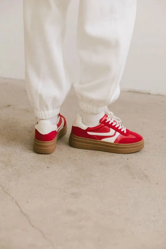 Bohme Steve Madden Dodge Platform Sneakers In Red Red Women Shoes