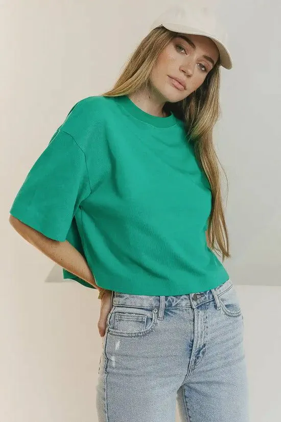 Bohme Talia Top In Green Green Women Tees and Tanks