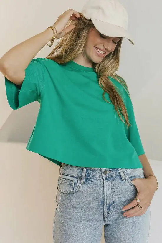 Bohme Talia Top In Green Green Women Tees and Tanks