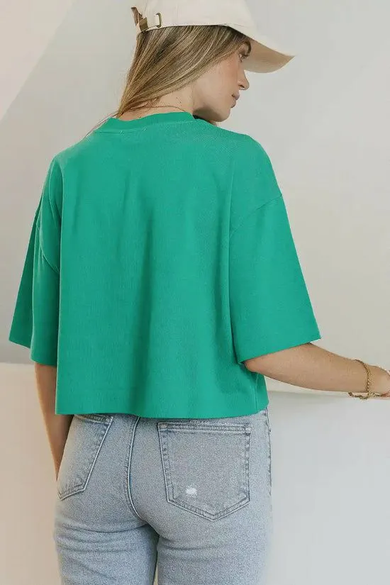 Bohme Talia Top In Green Green Women Tees and Tanks