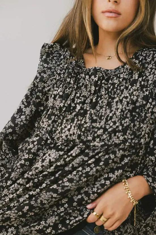 Bohme Taya Ditsy Floral Blouse In Black Black Women Blouses
