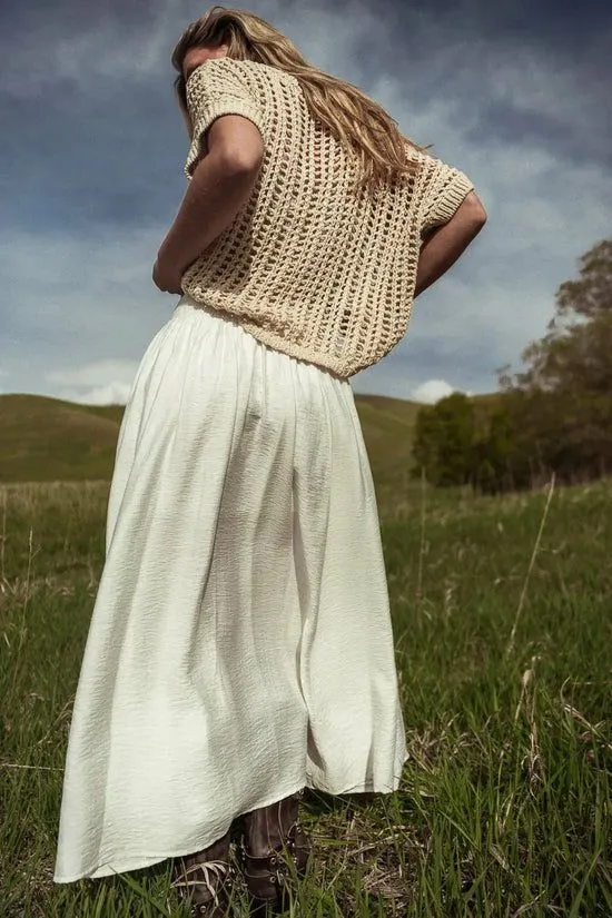 Bohme Toso Crocheted Top In Natural Natural Women Tops