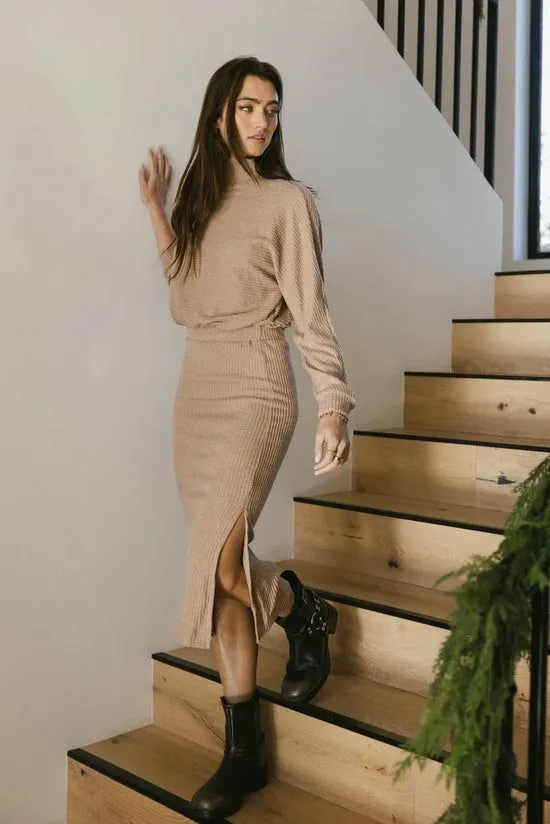Bohme Ulrich Sweater Dress In Tan Tan Women Dresses