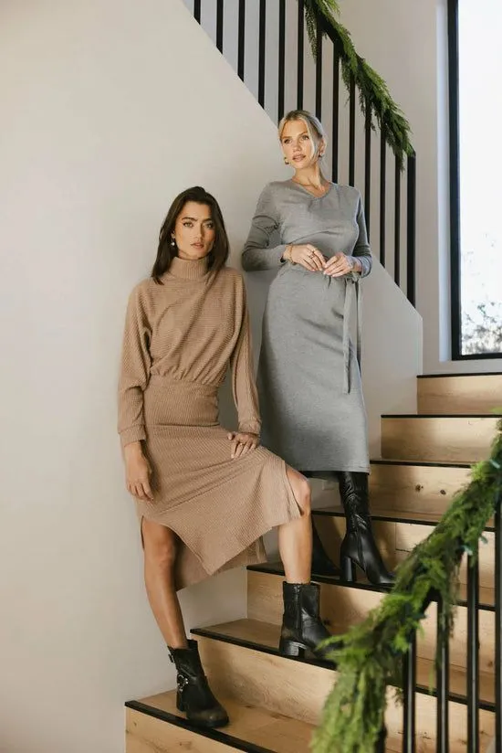 Bohme Ulrich Sweater Dress In Tan Tan Women Dresses