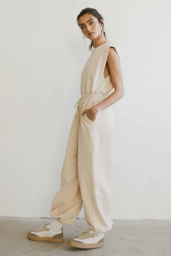 Bohme Weekend Warrior Jumpsuit In Ivory Ivory Women Loungewear