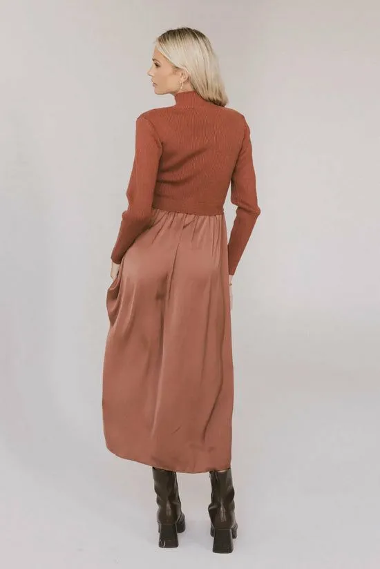 Bohme Zeda Midi Dress In Rust Rust Women Dresses