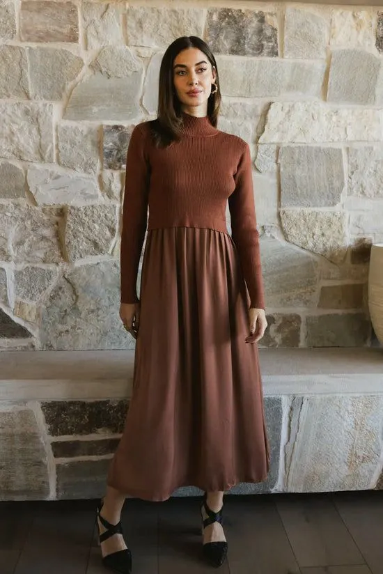 Bohme Zeda Midi Dress In Rust Rust Women Dresses