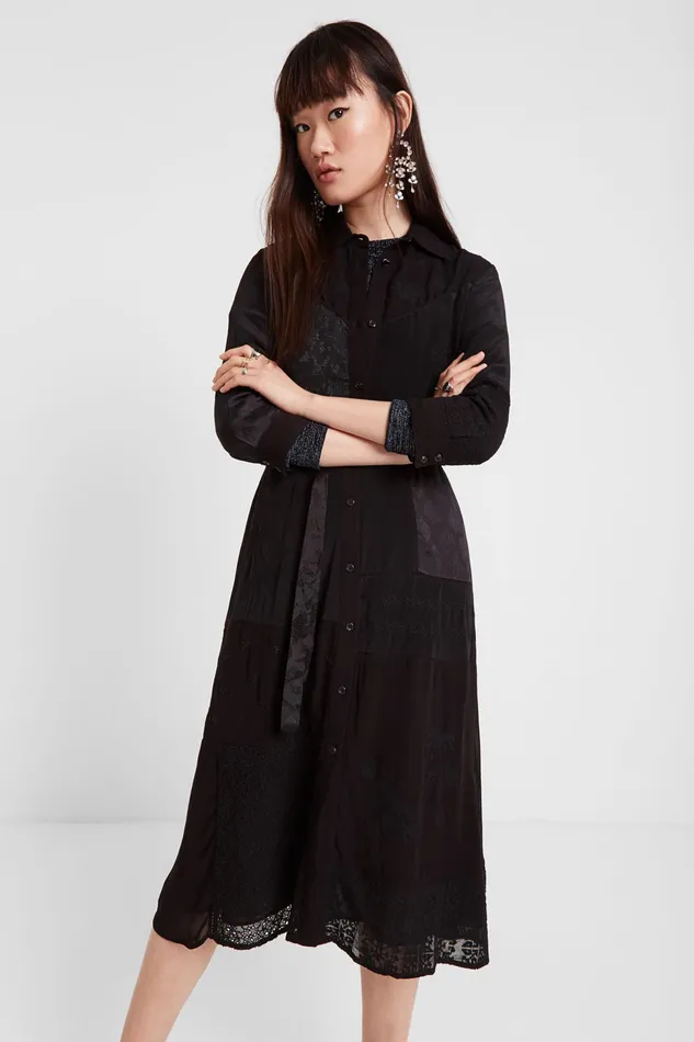 Boho Midi Shirt Dress Women Desigual Dresses