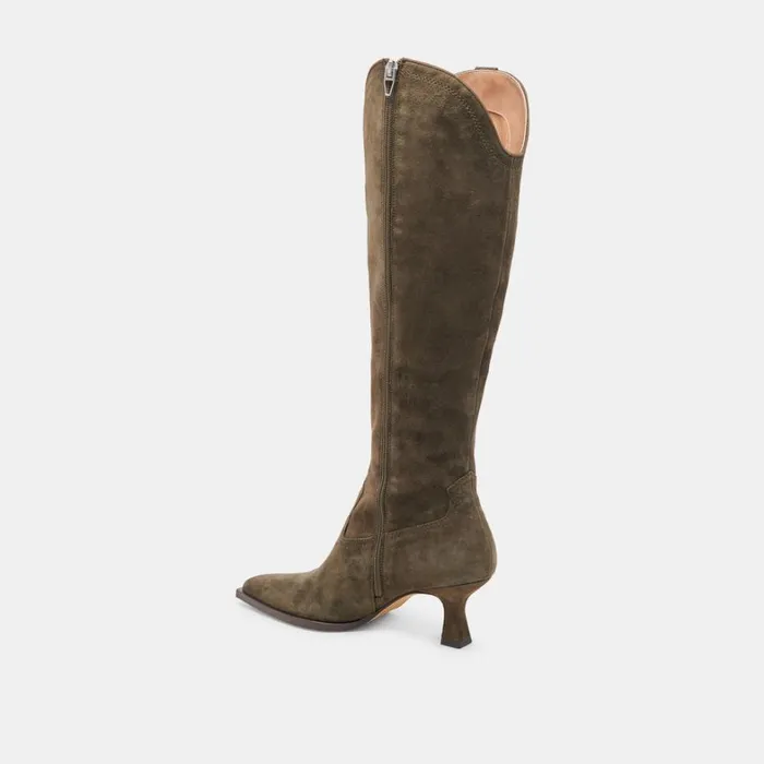Boots and Booties Women Dolce Vita Ariana Wide Calf Boots Army Suede