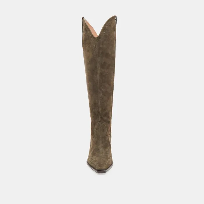 Boots and Booties Women Dolce Vita Ariana Wide Calf Boots Army Suede