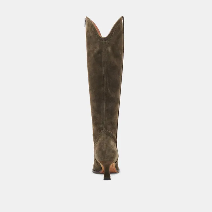 Boots and Booties Women Dolce Vita Ariana Wide Calf Boots Army Suede