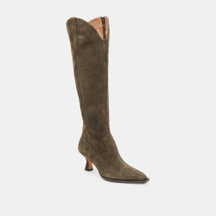 Boots and Booties Women Dolce Vita Ariana Wide Calf Boots Army Suede