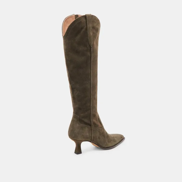 Boots and Booties Women Dolce Vita Ariana Wide Calf Boots Army Suede