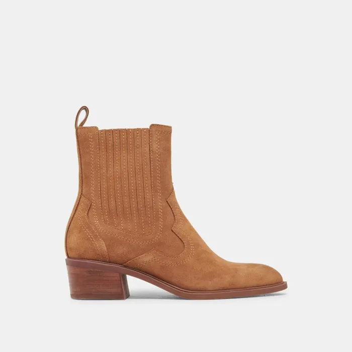Boots and Booties Women Dolce Vita Brylee H2O Wide Booties Brown Suede