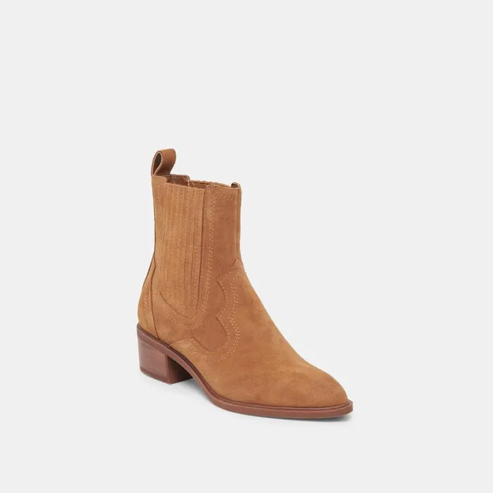 Boots and Booties Women Dolce Vita Brylee H2O Wide Booties Brown Suede