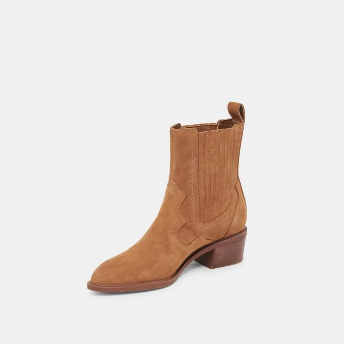 Boots and Booties Women Dolce Vita Brylee H2O Wide Booties Brown Suede