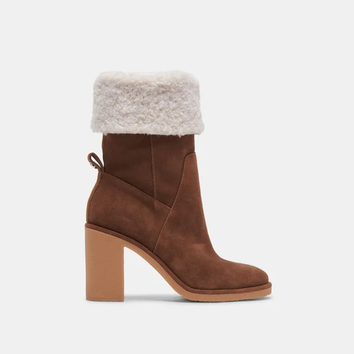 Boots and Booties Women Dolce Vita Caddie Plush Boots Cocoa Suede