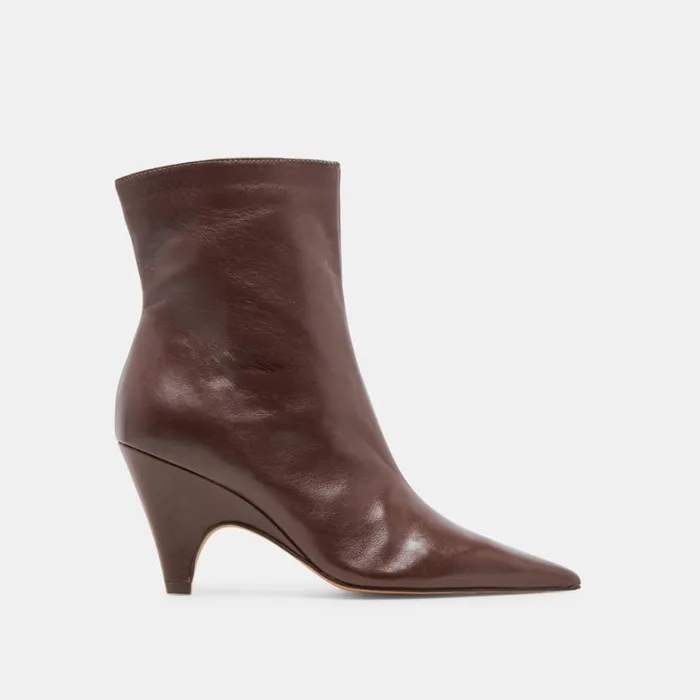 Boots and Booties Women Dolce Vita Calico Booties Mahogany Leather