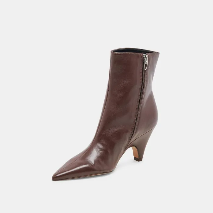 Boots and Booties Women Dolce Vita Calico Booties Mahogany Leather