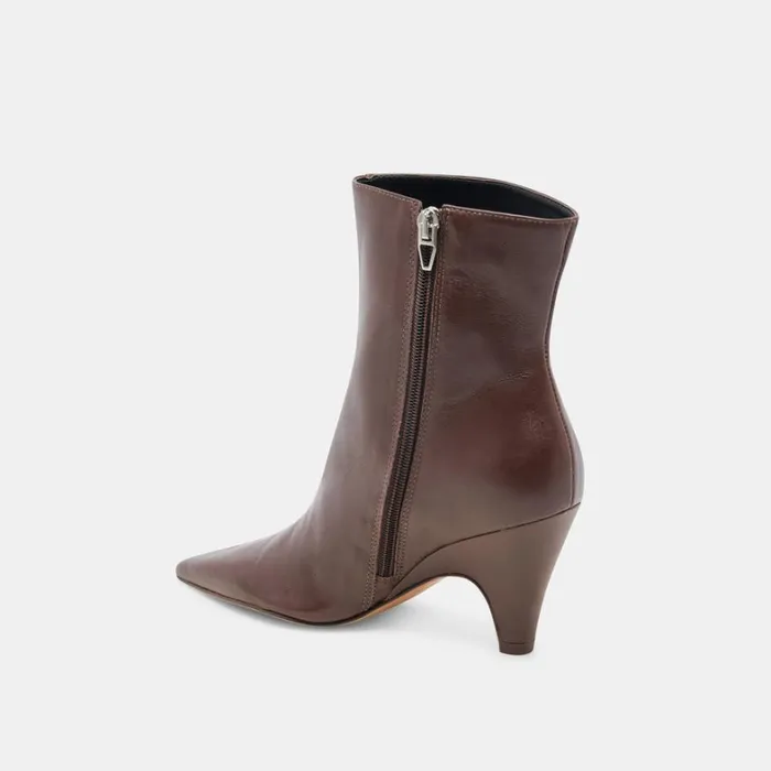 Boots and Booties Women Dolce Vita Calico Booties Mahogany Leather