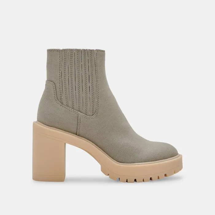 Boots and Booties Women Dolce Vita Caster Booties Sage Canvas