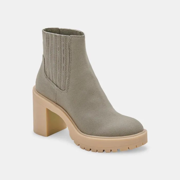Boots and Booties Women Dolce Vita Caster Booties Sage Canvas