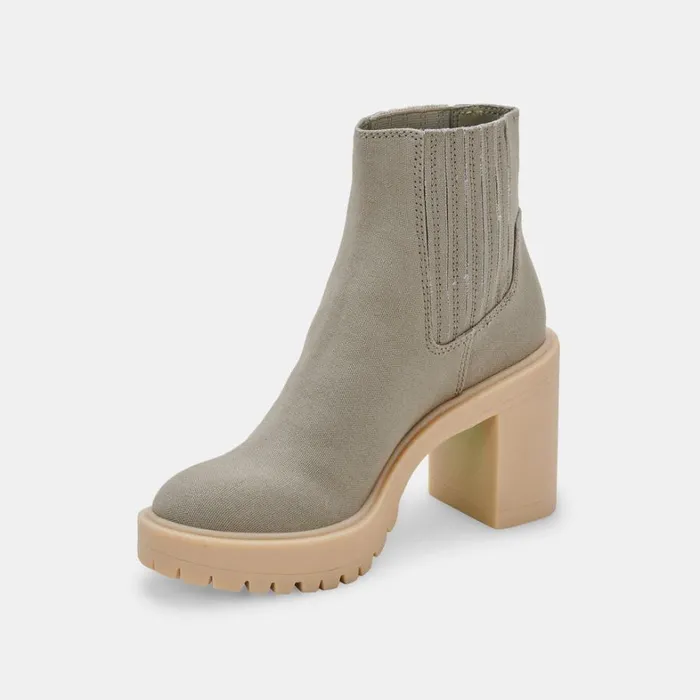 Boots and Booties Women Dolce Vita Caster Booties Sage Canvas
