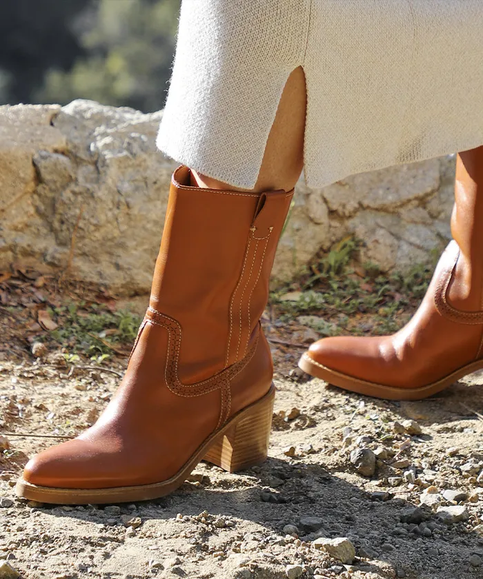 Boots and Booties Women Dolce Vita Colete Boots Cognac Leather