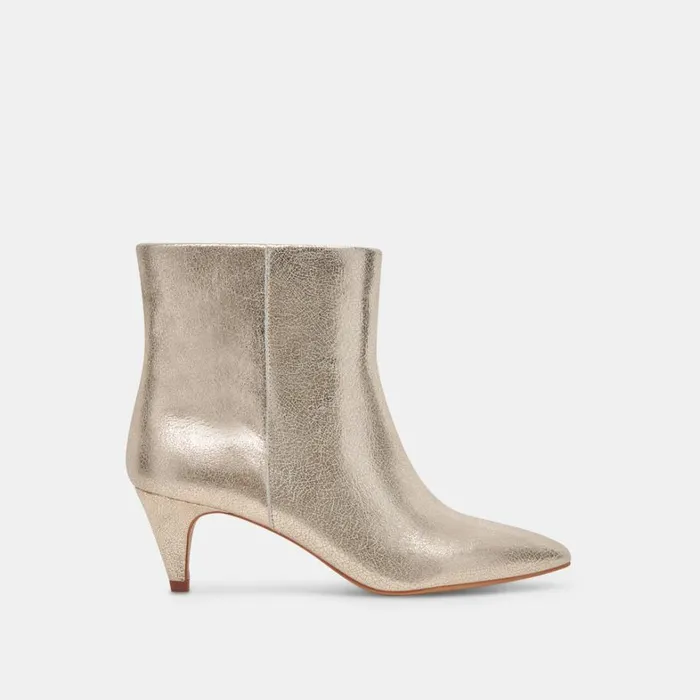 Boots and Booties Women Dolce Vita Dee Wide Booties Platinum Distressed Leather Boots and Booties Women Dolce Vita Dee Wide Booties Platinum Distressed Leather