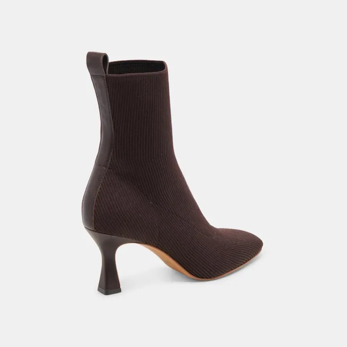 Boots and Booties Women Dolce Vita Glamor Knit Boots Dk Brown Knit