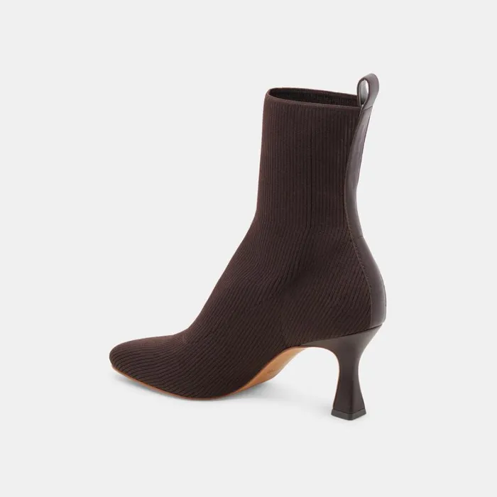 Boots and Booties Women Dolce Vita Glamor Knit Boots Dk Brown Knit