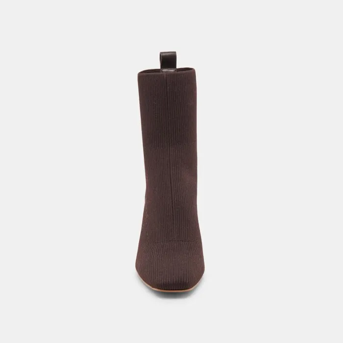Boots and Booties Women Dolce Vita Glamor Knit Boots Dk Brown Knit