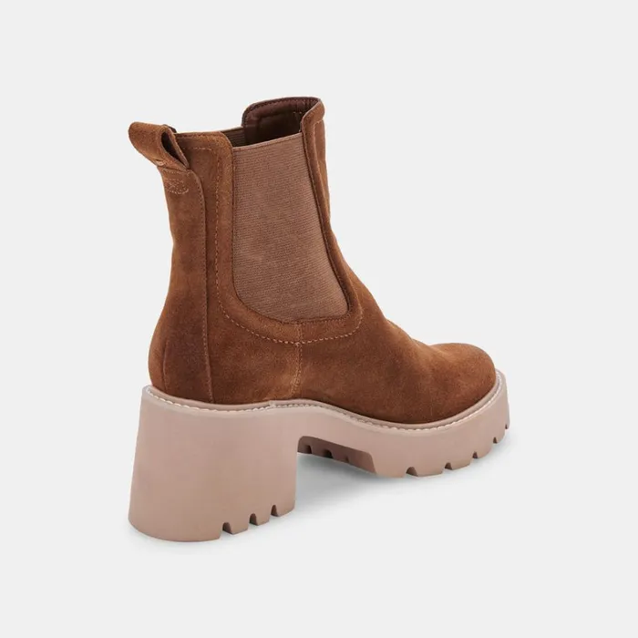 Boots and Booties Women Dolce Vita Hawk H20 Wide Booties Dk Brown Suede Dk Brown Suede H2o