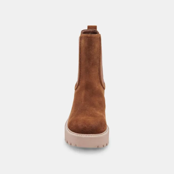 Boots and Booties Women Dolce Vita Hawk H20 Wide Booties Dk Brown Suede Dk Brown Suede H2o