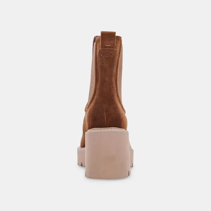Boots and Booties Women Dolce Vita Hawk H20 Wide Booties Dk Brown Suede Dk Brown Suede H2o