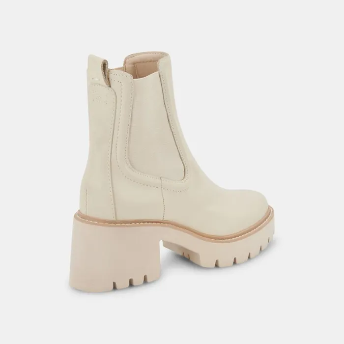Boots and Booties Women Dolce Vita Hawk H20 Wide Booties Ivory Leather Ivory Leather H2o