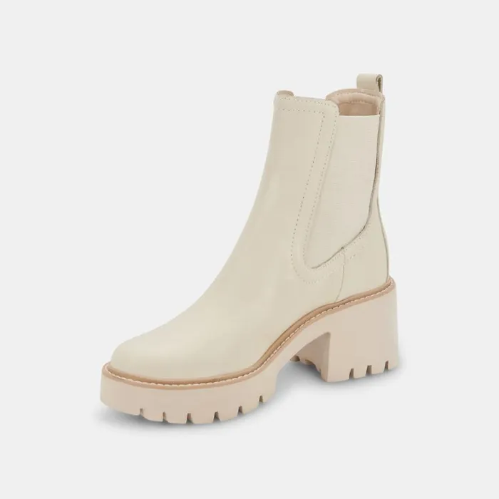 Boots and Booties Women Dolce Vita Hawk H20 Wide Booties Ivory Leather Ivory Leather H2o