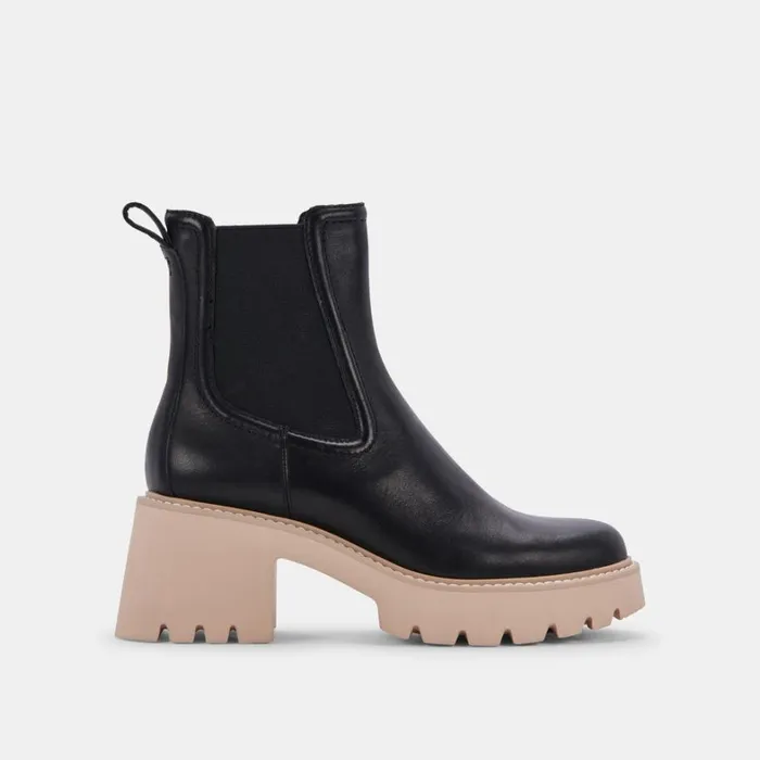 Boots and Booties Women Dolce Vita Hawk H2O Booties Black Leather Black Leather H2o Boots and Booties Women Dolce Vita Hawk H2O Booties Black Leather Black Leather H2o