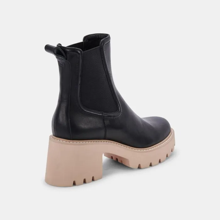 Boots and Booties Women Dolce Vita Hawk H2O Booties Black Leather Black Leather H2o
