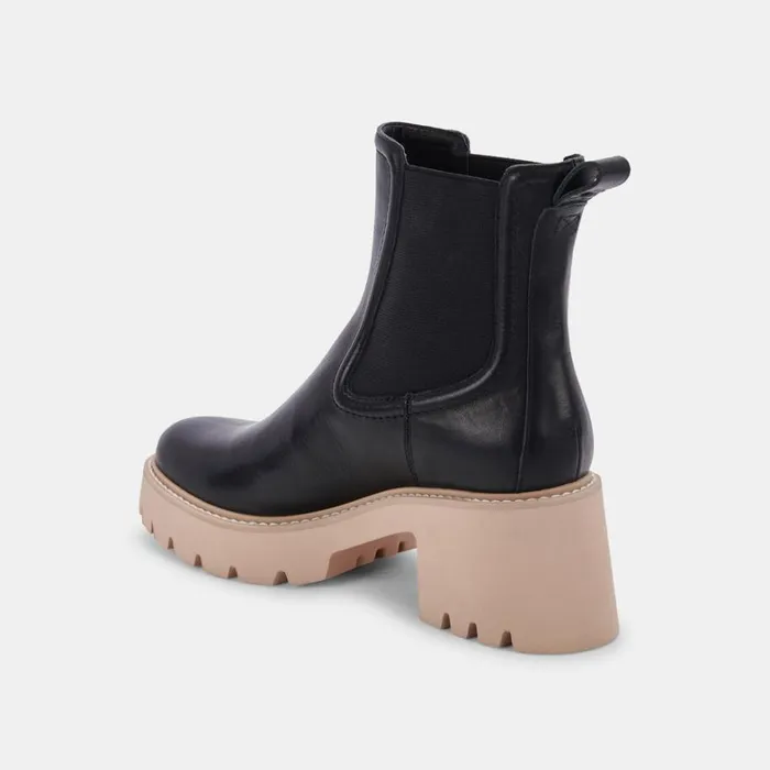 Boots and Booties Women Dolce Vita Hawk H2O Booties Black Leather Black Leather H2o